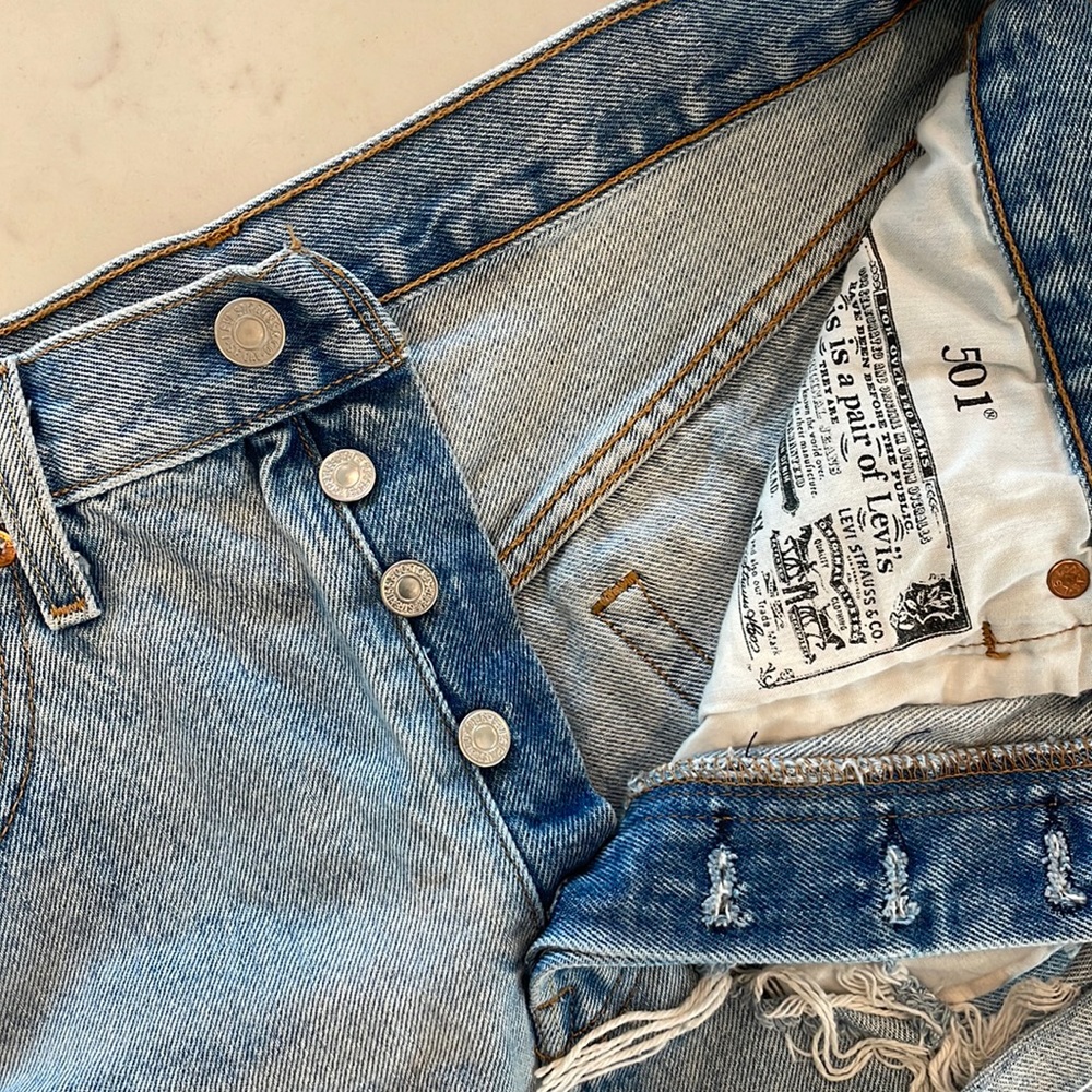 501 High Rise Denim Shorts by Levi’s
